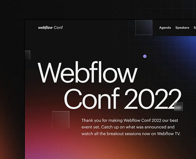 Webflow conf 2022 banner